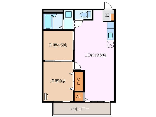 日永駅 徒歩14分 2階の物件間取画像